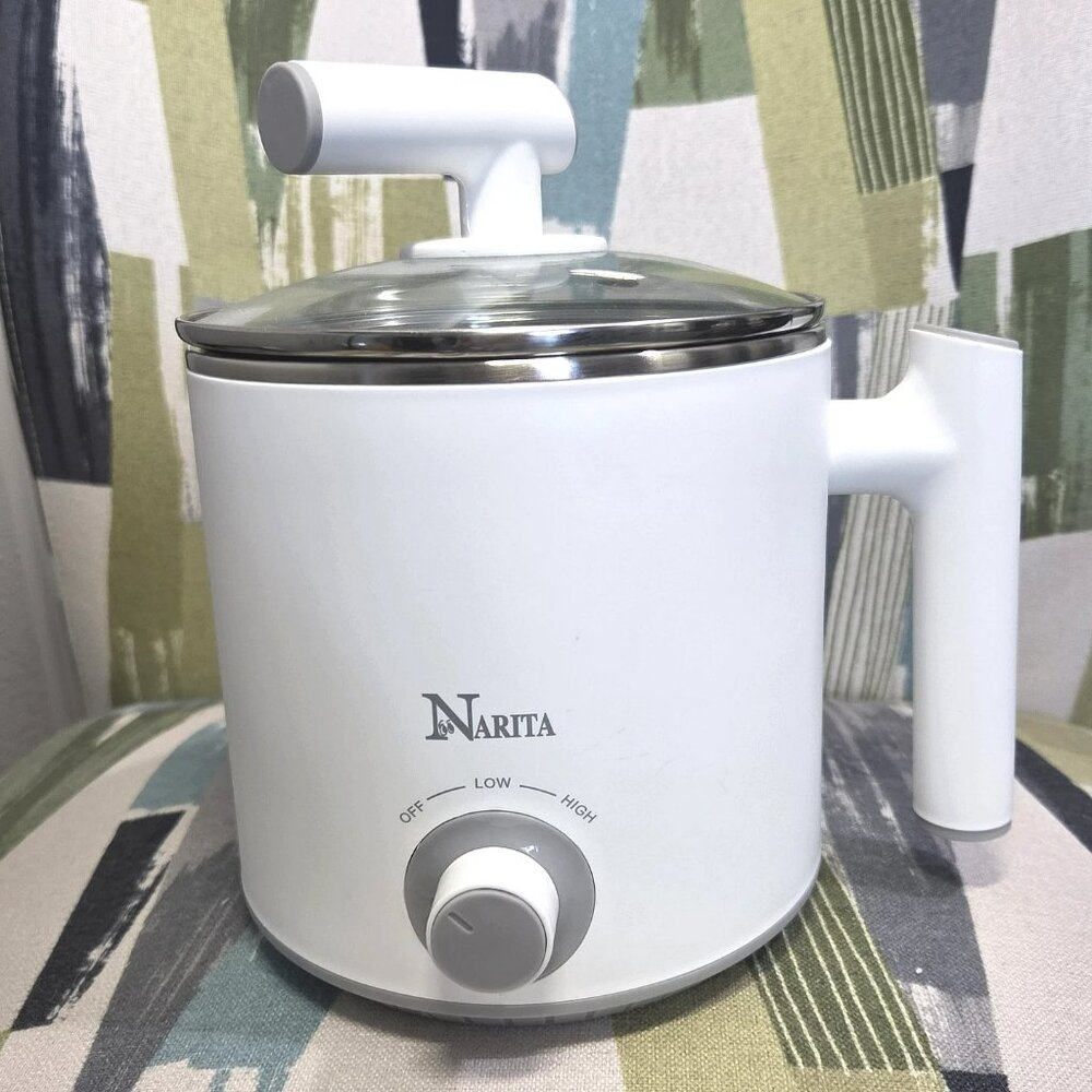 Narita Electric Stainless Steel Hotpot 1.2L Easy Boil Eggs Cook Soup Noodles And